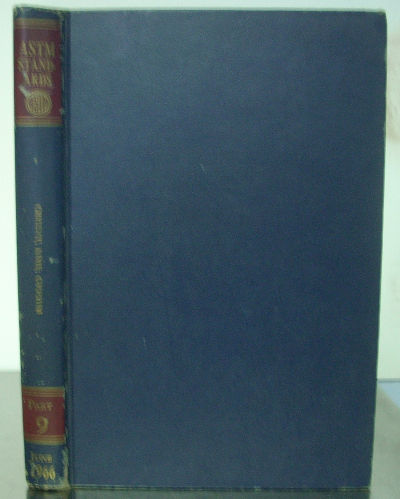 1966 BOOK OF ASTM STANDARDS WITH RELATED MATERIAL. PART 9: CEMENT; LIME; GYPSUM.