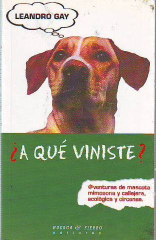 ¿A QUE VINISTE?