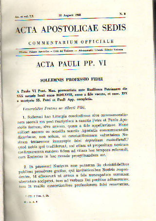 ACTA APOSTOLICAE SEDIS. COMMENTARIUM OFFICIALE. AN. ET VOL. LX.  10 AUGUSTI-DECEMBRIS 1968.