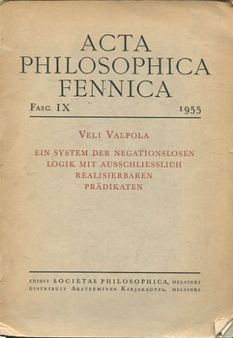 ACTA PHILOSOPHICAL FENNICA. FASC IX 1955.