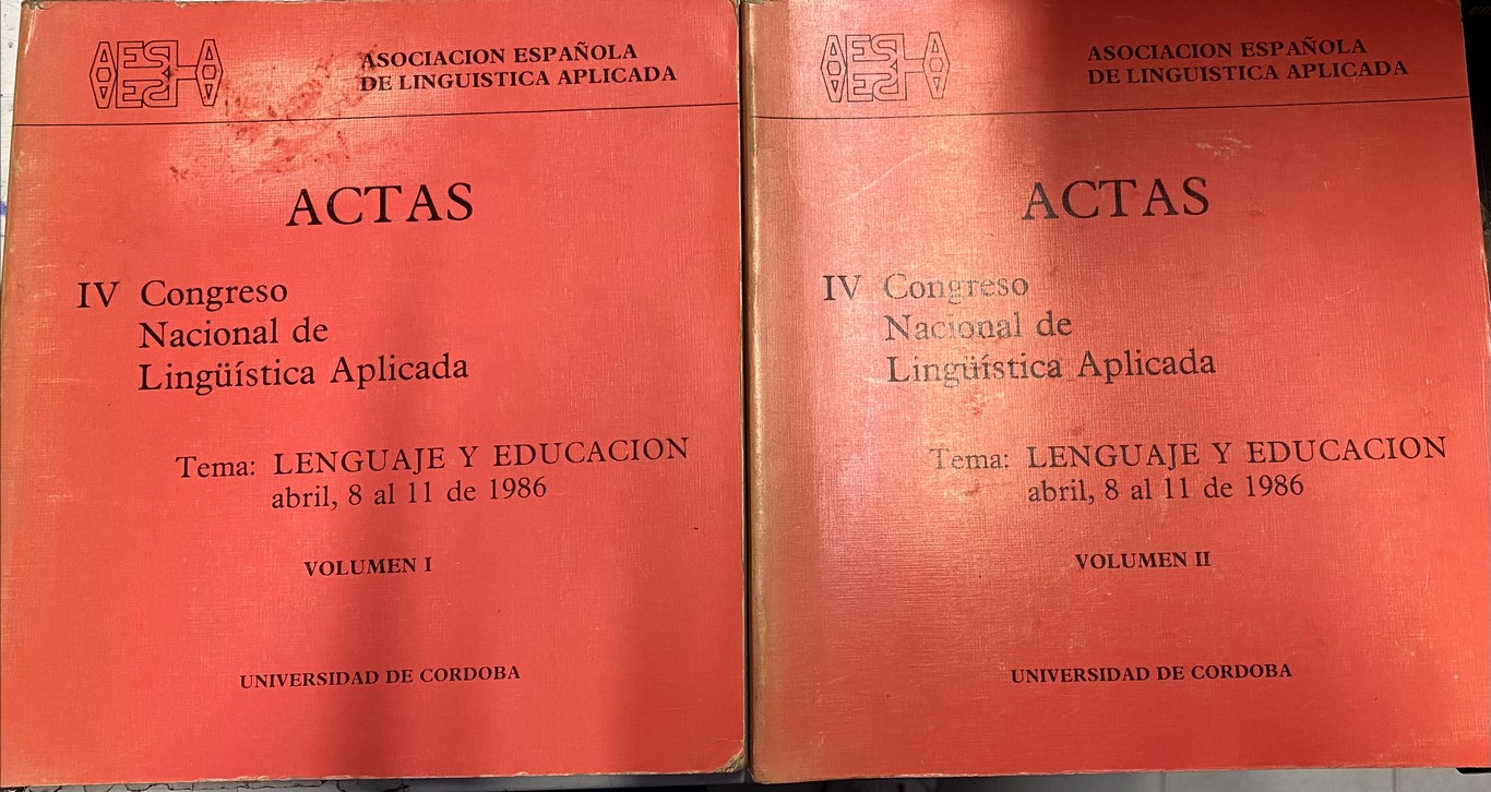 ACTAS. IV CONGRESO NACIONAL DE LINGÜÍSTICA APLICADA.