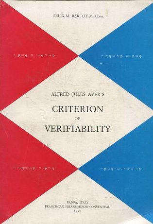 ALFRED JULES AYER'S. CRITERION OF VERIFIABILITY.