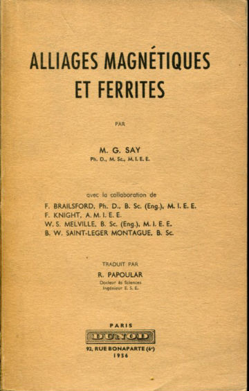 ALLIAGES MAGNETIQUES ET FERRITES.