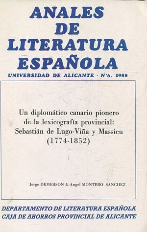 ANALES DE LITERATURA ESPAÑOLA.