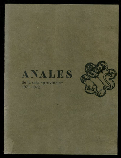 ANALES DE PROVINCIA, 1971-1972.