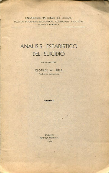 ANALISIS ESTADISTICO DEL SUICIDIO.