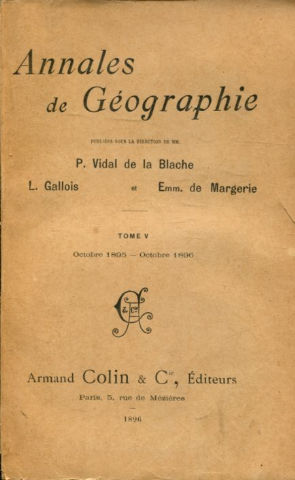 ANNALES DE GEOGRAPHIE. TOME V-OCTOBRE1895-OCTOBRE 1896.