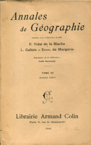 ANNALES DE GEOGRAPHIE. TOME XV-1906.