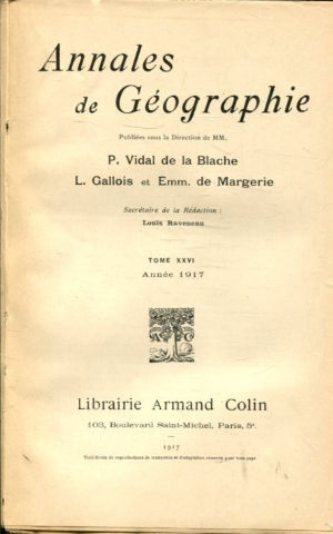 ANNALES DE GEOGRAPHIE. TOME XXVI-1917.