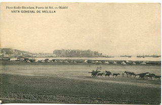 ANTIGUA POSTAL DE MELILLA. VISTA GENERAL DE MELILLA/OLD POSTCARD. WAR SPAIN AGAINST MOROCCO.