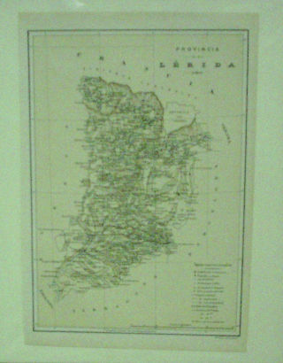 ANTIGUO MAPA DE LA PROVINCIA DE LERIDA.