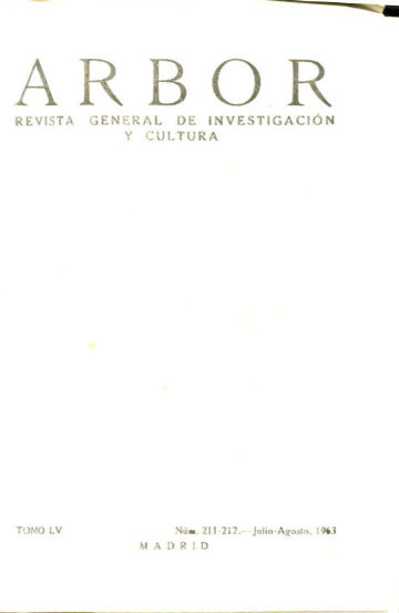 ARBOR. REVISTA GENERAL DE INVESTIGACION Y CULTURA. JULIO-SEPTIEMBRE 1963.