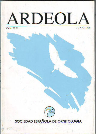 ARDELOA. SOCIEDAD ESPAÑOLA DE ORNITOLOGIA. VOL. 43 (1).