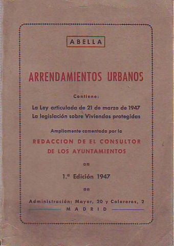 ARRENDAMIENTOS URBANOS.