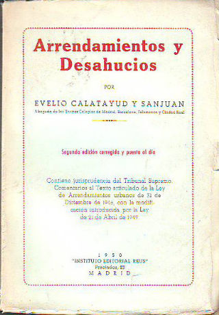 ARRENDAMIENTOS Y DESAHUCIOS