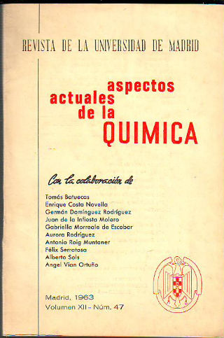 ASPECTOS ACTUALES DE LA QUÍMICA.