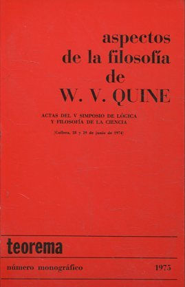 ASPECTOS DE LA FILOSOFIA DE W.V. QUINE.