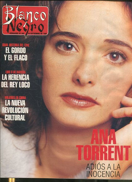 BLANCO Y NEGRO SEMANARIO DE ABC 10 SEPTIEMBRE DE 1995. ANA TORRENT.