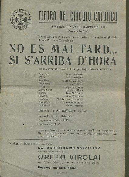 BO ES MAI TARED... SI S'ARRIBA D'HORA.