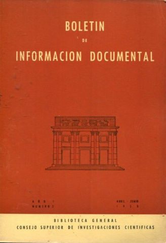 BOLETIN DE INFORMACION DOCUMENTAL. AÑO. I. NUM. 2 .