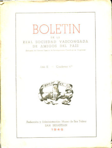 BOLETIN DE LA REAL SOCIEDAD VASCONGADA DE AMIGOS DEL PAIS. AÑO II-CUADERNO 4º.