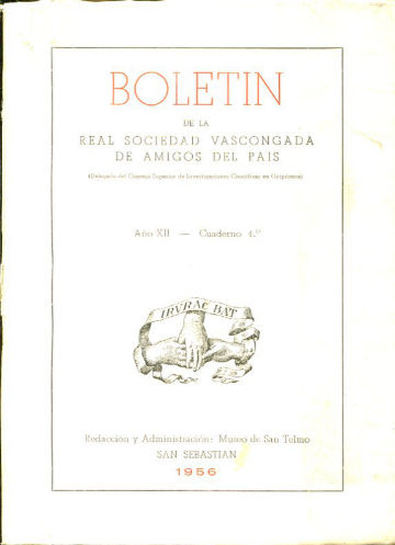 BOLETIN DE LA REAL SOCIEDAD VASCONGADA DE AMIGOS DEL PAIS. AÑO XII-CUADERNO 4º.