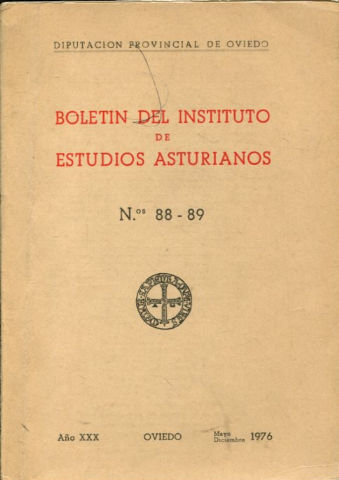 BOLETIN DEL INSTITUTO DE ESTUDIOS ASTURIANOS. Nº 88-89.