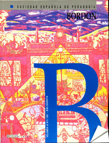 BORDON, REVISTA DE PEDAGOGIA. VOLUMEN 43, Nº 5. BIBLIOGRAFIA AÑO 1991.