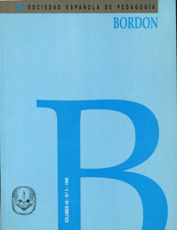 BORDON, REVISTA DE PEDAGOGIA. VOLUMEN 48, Nº 3.