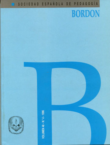 BORDON, REVISTA DE PEDAGOGIA. VOLUMEN 48, Nº 4.