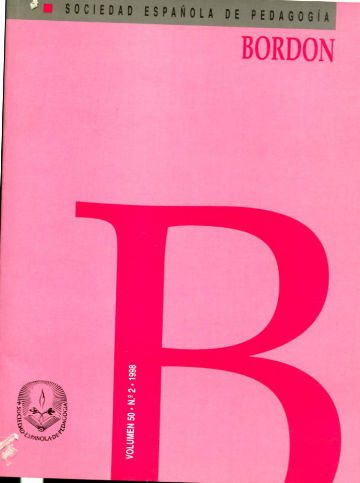 BORDON, REVISTA DE PEDAGOGIA. VOLUMEN 50, Nº 2.