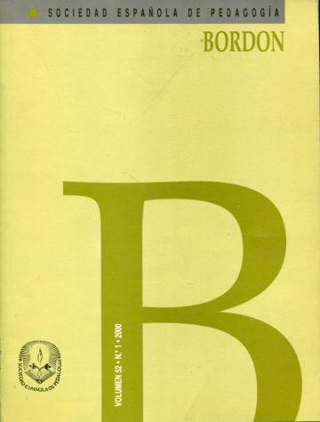 BORDON, REVISTA DE PEDAGOGIA. VOLUMEN 52, Nº 1.