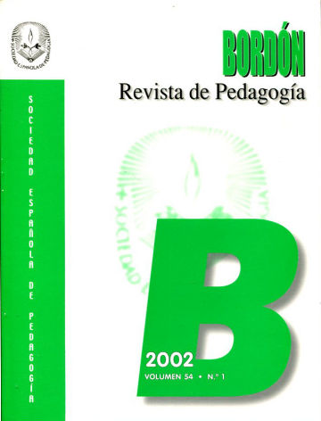 BORDON, REVISTA DE PEDAGOGIA. VOLUMEN 54, Nº 1.