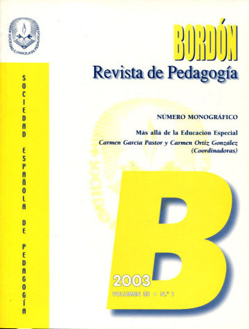 BORDON, REVISTA DE PEDAGOGIA. VOLUMEN 55, Nº 1.