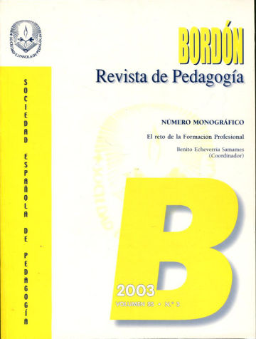 BORDON, REVISTA DE PEDAGOGIA. VOLUMEN 55, Nº 3.