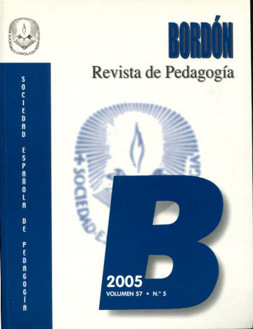 BORDON, REVISTA DE PEDAGOGIA. VOLUMEN 57, Nº 5.