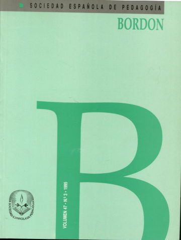 BORDON, REVISTA ESPAÑOLA DE PEDAGOGIA. VOLUMEN 47, Nº 3.