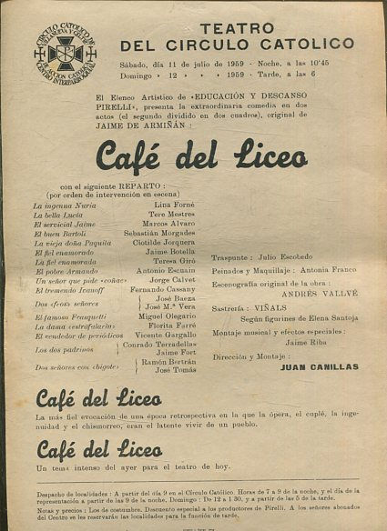 CAFÉ DEL LICEO.