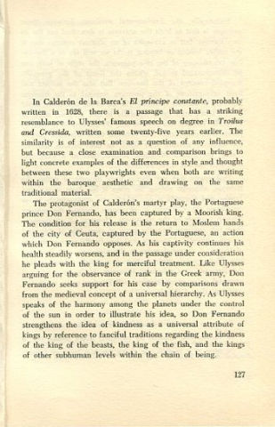 CALDERON AND SHAKESPEARE ON UNIVERSAL ORDER: TWO PASSAGES COMPARED.