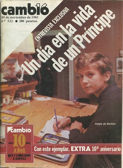 CAMB16, 30 DE NOVIEMBRE DE 1981 Nº 522. ENTREVISTA EXCLUSIVA. UN DIA EN LA VIDA DE UN PRINCIPE.