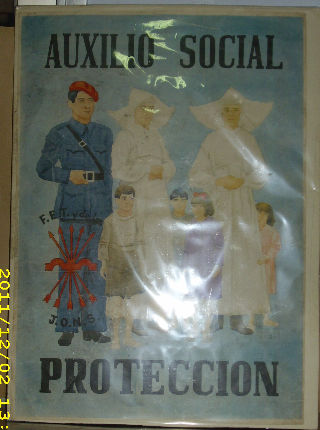 CARTEL DE LA GUERRA CIVIL. AUXILIO SOCIAL. PROTECCION.