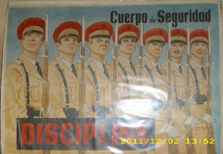 CARTEL DE LA GUERRA CIVIL. CUERPO DE SEGURIDAD DISCIPLINA.