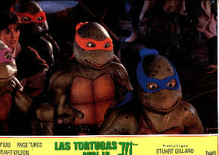 CARTELERA DE CINE-MOVIE POSTER: LAS TORTUGAS NINJA III.