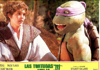 CARTELERA DE CINE-MOVIE POSTER: LAS TORTUGAS NINJA III.