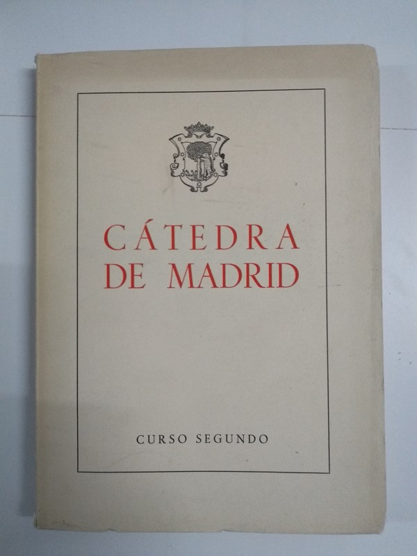 Cátedra en Madrid. curso segundo