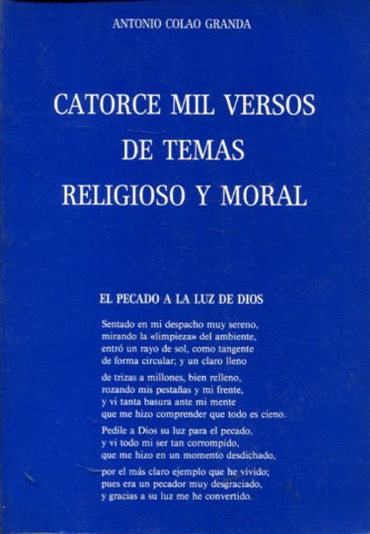 CATORCE MIL VERSOS DE TEMAS RELIGIOSO Y MORAL.