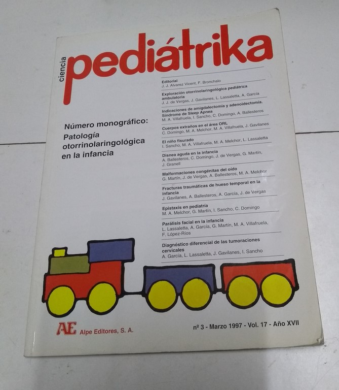 Ciencia Pediátrika. Número monográfico: Patología otorrinolaringológica en la infancia.  Nº 3