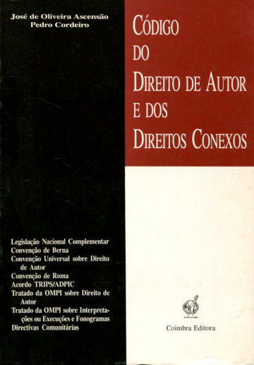 CODIGO DO DIREITO DE AUTOR E DOS DIREITOS CONEXOS.