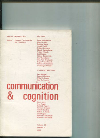 COMMUNICATION & COGNITION. VOLUME 13, NUMBER 4.