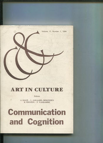 COMMUNICATION & COGNITION. VOLUME 17, NUMBER 1. ART IN CULTURE.